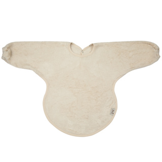 [463811] Timboo | Slabbetje met Mouwen Drukknopensluiting Bamboe Frosted Almond Ecru 36x34cm