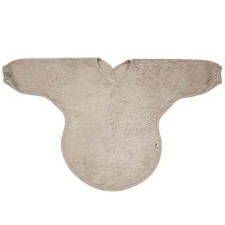 [463816] Timboo | Slabbetje met Mouwen Drukknopensluiting Bamboe Feather Grey Grijs 36x34cm