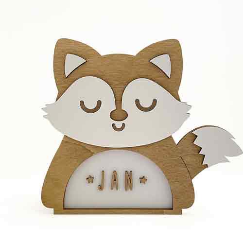 [518423] LAMP, Vintium, Vos, Led, incl. zelfklevende letters