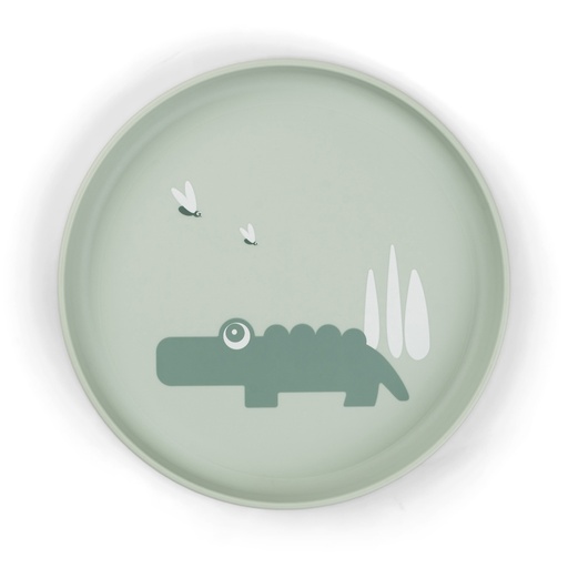 [472309] Done by Deer | Plat bord Croco Foodie Plate Rond PP Groen 