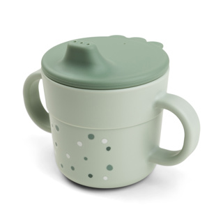 [472321] Done By Deer | Drinkbeker Foodie Spout Cup Happy Dots Green PP Handvatten Drinktuit 215ml