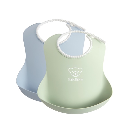 [413402] Babybjorn | Slabbetje Pastelgroen/Pastelblauw 2-pack 