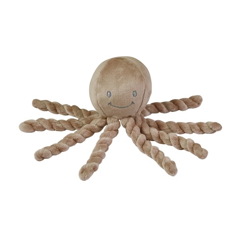 [522543] Nattou | Pluche Knuffel Lapidou Octopus Mokka Bruin