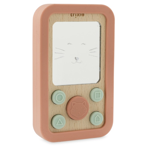 [523091] Trixie | Mobiel Hout/Siliconen Mrs. Cat Roze