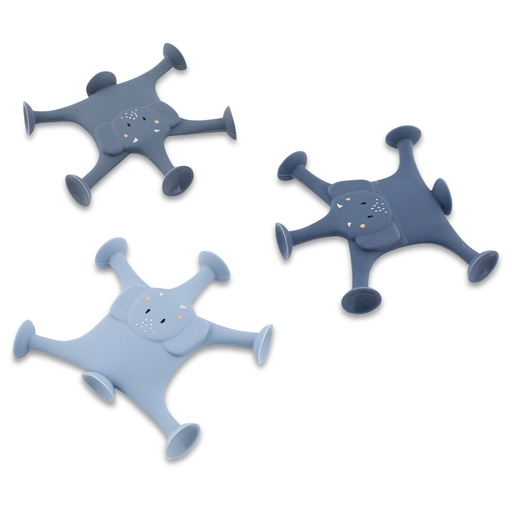 [523104] Trixie | Badspeelgoed Dierenspel met Zuignappen Mrs. Elephant Blauw 3-Pack