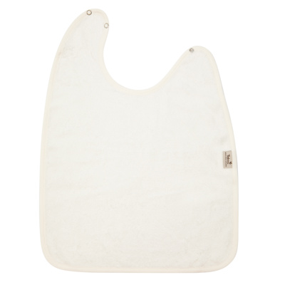 [478101] Timboo | Slabbetje XL Drukknopensluiting Bamboe Daisy White Wit 37x50cm