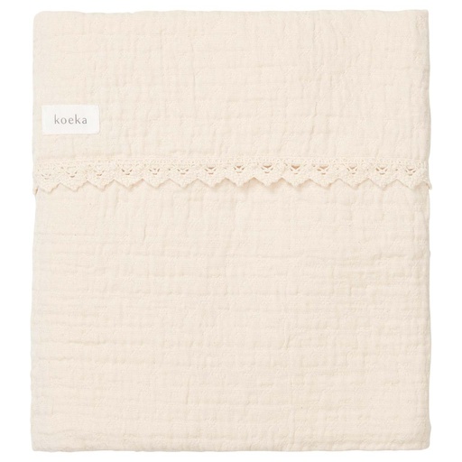 [523370] Koeka | Deken Wieg Lace Elba Natural 75x100cm