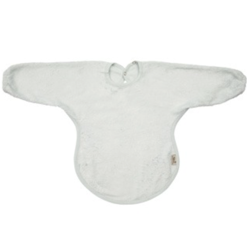 [478111] Timboo | Slabbetje met Mouwen Drukknopensluiting Bamboe Riviera Blue Blauw 36x34cm