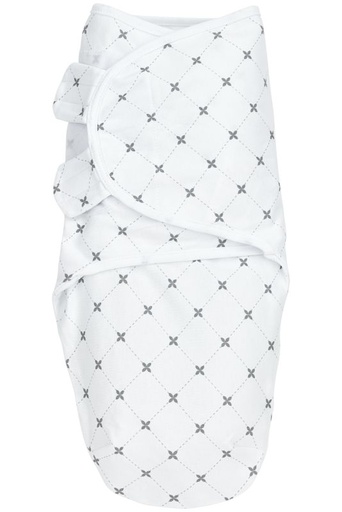 [524148] Meyco | Inbakeren Mrs keizer Louis Swaddle Jersey Grey 0-3M