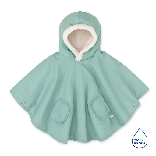 [525070] Bemini | Poncho Outdoor Teddy Waterdicht Sage 9-36m