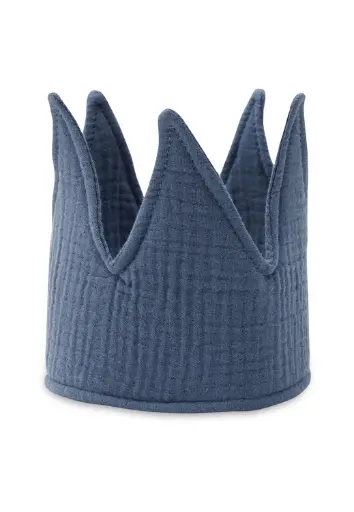 [484013] Jollein | Verjaardagskroon Jeans Blue Birthday Crown Textiel 12x35cm 