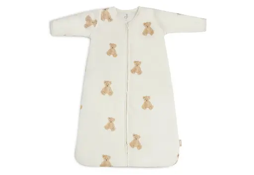 [447088] Jollein | Slaapzak Teddy Bear Afritsbare Mouwen All Over Teddybeer Jersey 3.0TOG 90cm