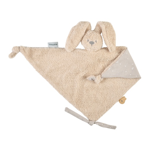 [484752] Nattou | Knuffeldoek Lapidou Konijn Glow In The Dark Teddy Sand Zand