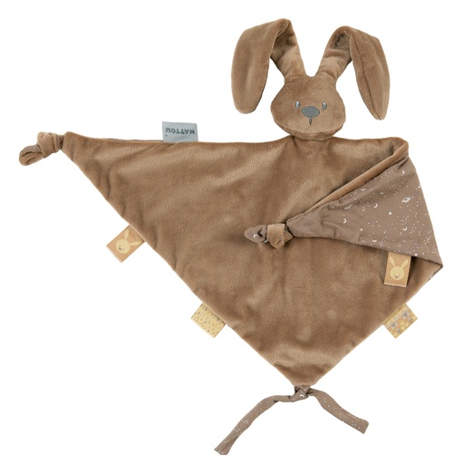 [526988] Nattou | Knuffeldoek Lapidou Konijn Glow In The Dark Mokka Bruin