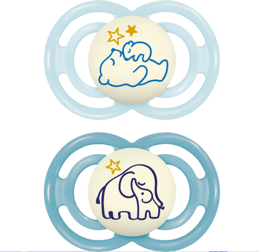 [527468] MAM | Fopspeen Perfect Night Silicon Beer/Olifant Blauw 6-16M 