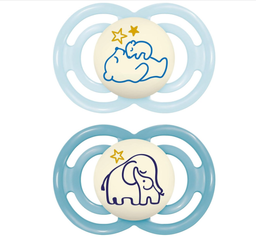 [527471] MAM | Fopspeen Perfect Night Silicon Beer/Olifant Blauw +16M