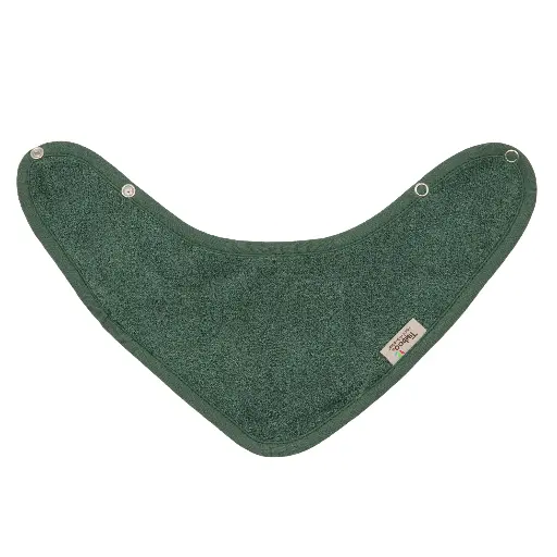 [478145] Timboo | Spuugdoekje/Bandana Dubbellaags Drukknopensluiting Bamboe Aspen Green Groen 36x20cm