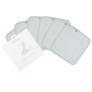 [478253] Timboo | Droge Doekjes vr Gelaat/Billetjes Bamboe Riviera Blue 6-pack
