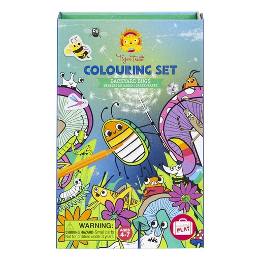 [530102] Tiger Tribe | Kleurboek Colouring Set Backyard Bugs