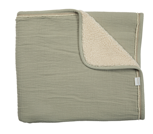 [530993] Pericles | Deken Wieg Avocado/Creme 1.5TOG Groen/Ecru 75x100cm