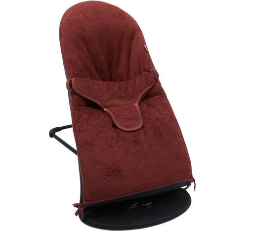 [398377] Timboo | Inlegkusen vr Relax Babybjorn Badstof/Katoen met Gordelopeningen Rosewood Rood 40x76cm