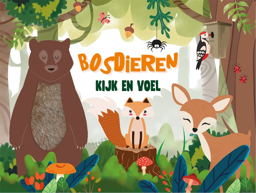 [531208] De Lantaarn | Boek "Kijk en voel Bosdieren"
