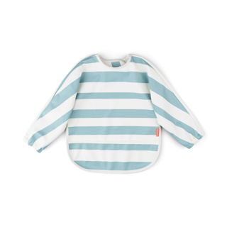 [456629] Done by Deer | Slabbetje Sleeved Pocket Bib Stripes Blue 