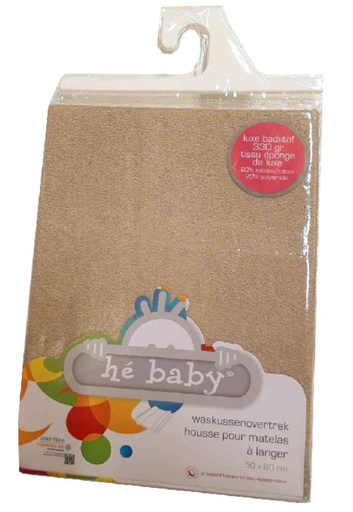 [482477] WASKUSSEN HOES, zand, ecru, uni, badstof, 50x80cm, kleur525