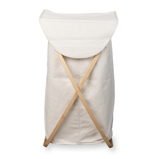 [532626] Quax | Opbergmand Linnenmand Naturel Bamboe Linnen Beige 39x46x66cm