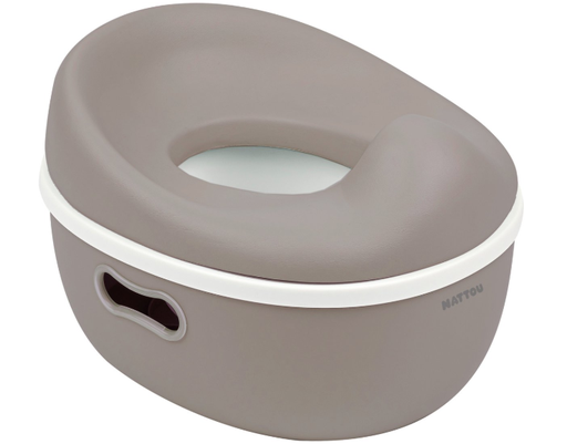 [532854] Nattou | Wc-potje Potty 3in1 Taupe Wc-potje/Wc-verkleiner/Opstapje Bruin