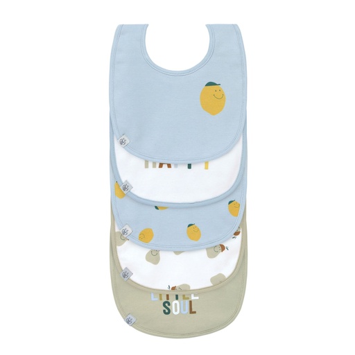 [533029] Laessig | Slabbetje Happy Fruits Lemon Value Pack Velcrosluiting 5-pack