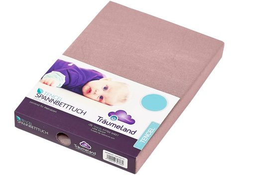[533065] Traumeland | Hoeslaken Bed Tencel Malve-Rose 60x120/70x 140cm