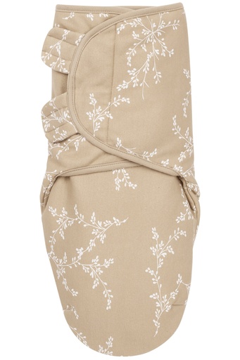 [533550] Meyco | Inbakeren Branches Swaddle Sand Jersey 1.0TOG Bruin/Wit 3,5kg-6,5kg 0-3m