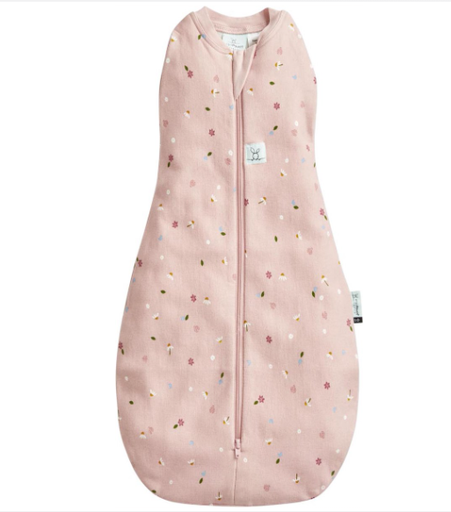[475724] SLAAPZAK, 60cm, ZM, 0.2TOG, daisies, roze, Cocoon swaddle bag , cool pouch, aop bloemen, bio katoen