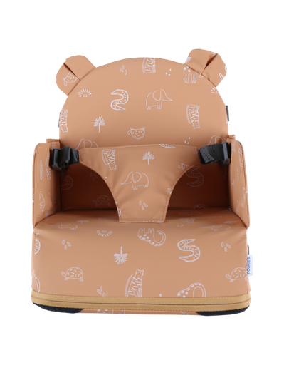 [534696] Noukies | Stoelverhoger Waterafstotend All Over Dieren Caramel 