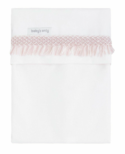 [534819] Baby's Only | Laken Ledikant Happiness Oud Roze/Ecru 120x150cm