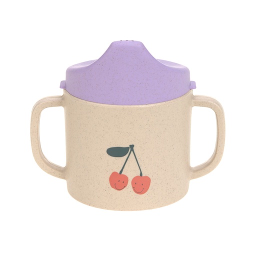 [496644] Laessig | Drinkbeker Happy Fruits Cherry Sippy Cup  Paars/Ecru 150ml