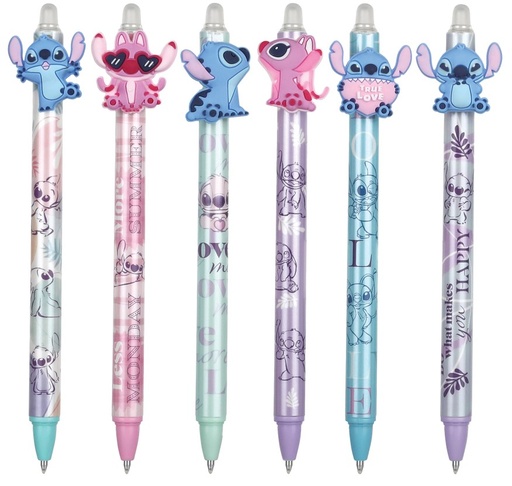 [536721] Disney | Stich Erasable Automatic Pen 0,5 Blue Ink Assortiment