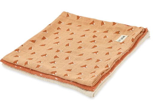 [537328] Trixie | Tetra Doek Fierce Fox All Over Vos Oranje/Bruin 3-pack 55x55cm