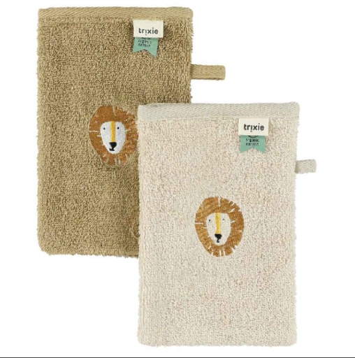 [537340] Trixie | Washandje Lion Leeuw Geel 2-pack