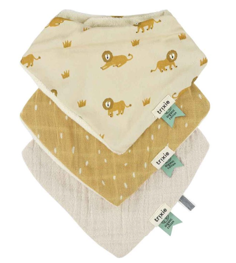 [537357] Trixie | Spuugdoekje Lively Lion 3-pack