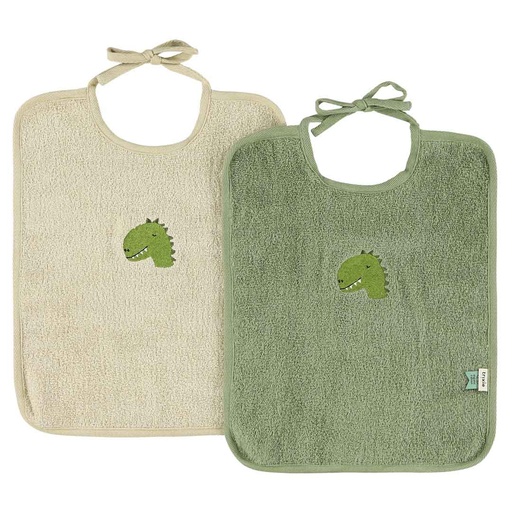 [537498] Trixie | Slabbetje Aura Dino XL Groen 30x38x0cm 2-pack