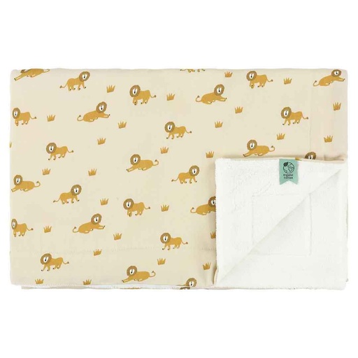 [537507] Trixie | Deken Lively Lion Fleece Ecru/Geel 75x100cm