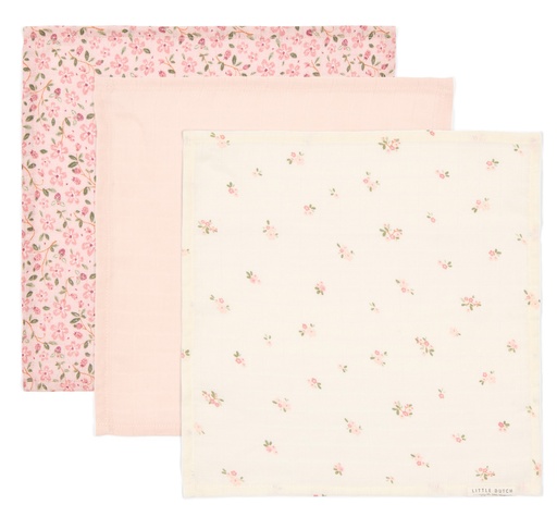 [538331] Little Dutch | Monddoekjes Fairy Floral/Fairy Blossom/Pure Blossom 25x25cm 3-pack