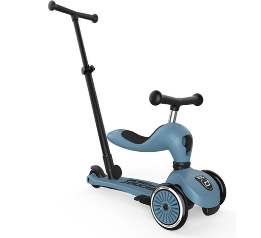 [538619] Scoot and Ride | Loopfiets Loopauto Highwaykick 1 Push&Go Steel
