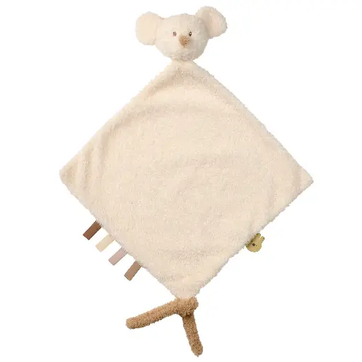 [538931] Nattou | Knuffeldoek Muis Teddy Ecru 35cm