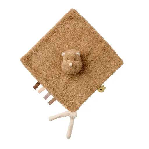 [538937] Nattou | Knuffeldoek Neushoorn Teddy Bruin 39cm
