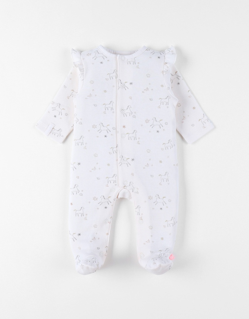 Noukies | Pyjama Lovely Horse Jersey All Over Paard Wit