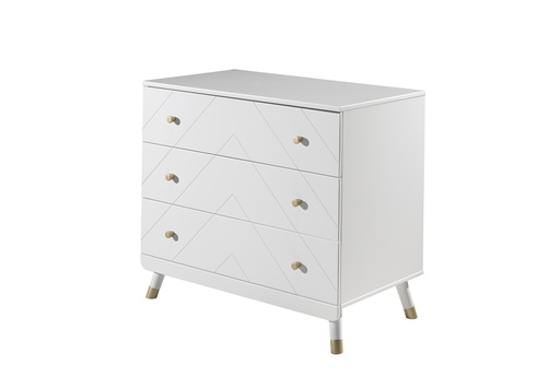 [542520] Vipack | Commode Billy 3 Laden Satin White