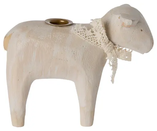 [543521] Maileg | Kaarshouder Lamb Candle Holder Off White